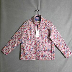 NWT Bagatelle Collection Womens Floral Print Full Zip Quilted Jacket Size Large